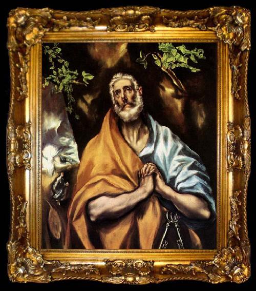 framed  GRECO, El St Peter in Penitence, ta009-2